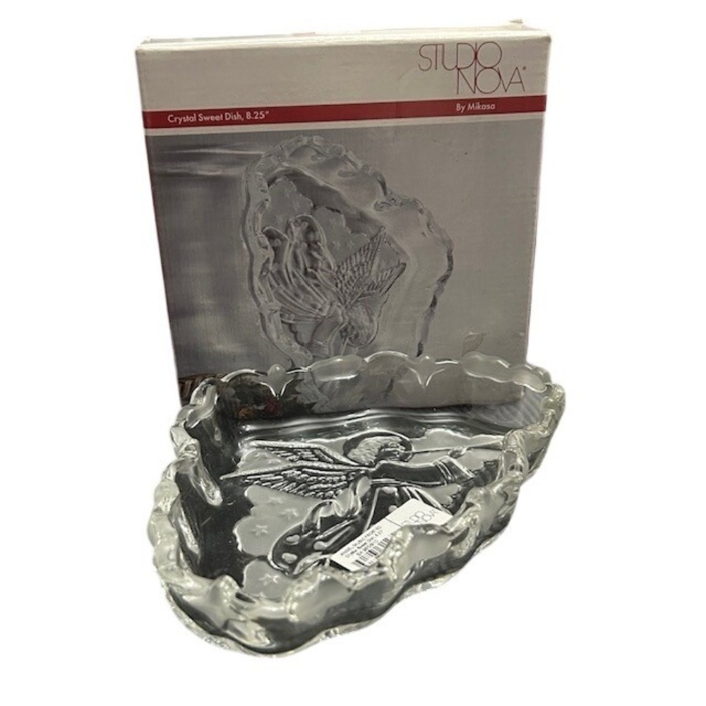 Studio Nova by Mikasa Angel Music Frosted Crystal Sweet Dish 8.25"